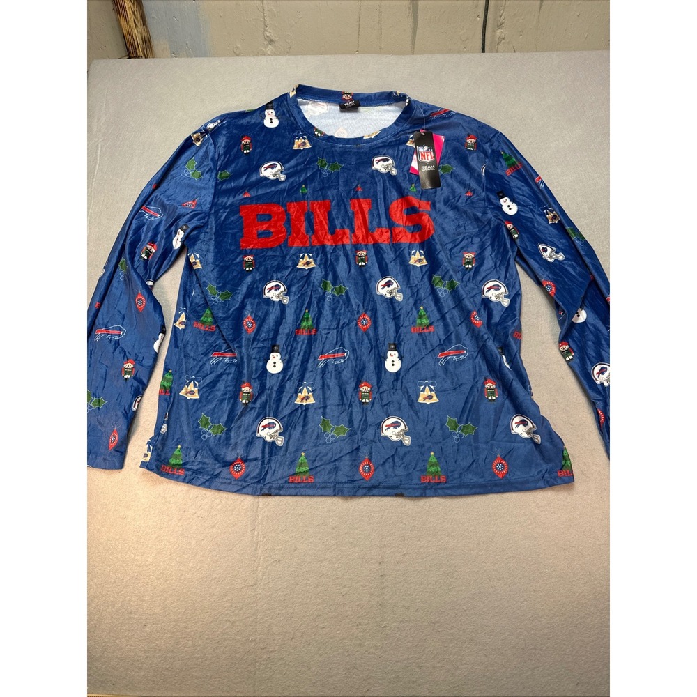 NFL Buffalo‎ Bills Christmas Long Sleeve Shirt Holiday 2XL, football, Christmas